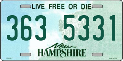 NH license plate 3635331