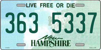 NH license plate 3635337