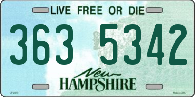 NH license plate 3635342