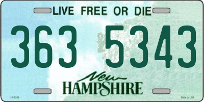 NH license plate 3635343
