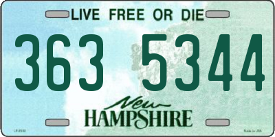 NH license plate 3635344