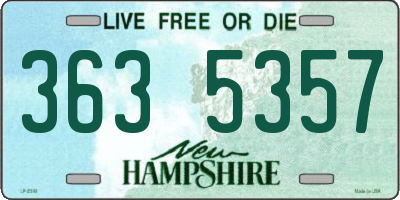 NH license plate 3635357