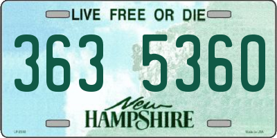 NH license plate 3635360