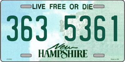 NH license plate 3635361