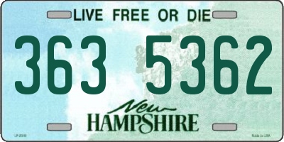 NH license plate 3635362