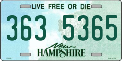 NH license plate 3635365