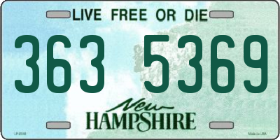 NH license plate 3635369