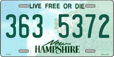 NH license plate 3635372