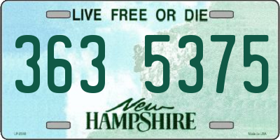 NH license plate 3635375