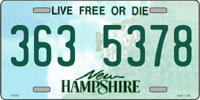 NH license plate 3635378