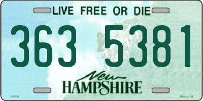 NH license plate 3635381