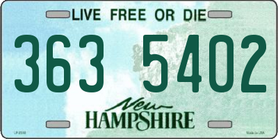 NH license plate 3635402