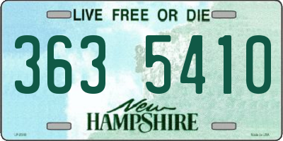 NH license plate 3635410