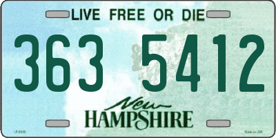 NH license plate 3635412