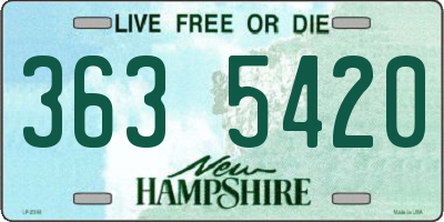NH license plate 3635420