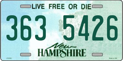 NH license plate 3635426