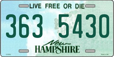 NH license plate 3635430