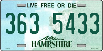 NH license plate 3635433