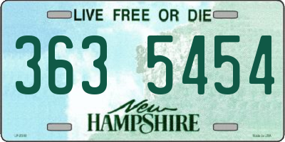 NH license plate 3635454