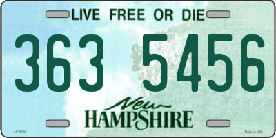 NH license plate 3635456