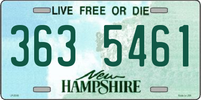 NH license plate 3635461
