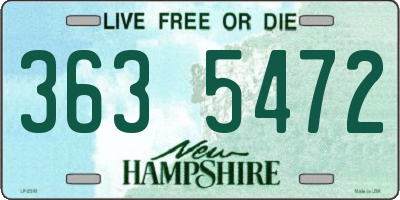 NH license plate 3635472