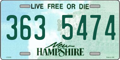 NH license plate 3635474