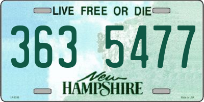 NH license plate 3635477