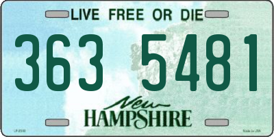 NH license plate 3635481