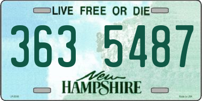 NH license plate 3635487