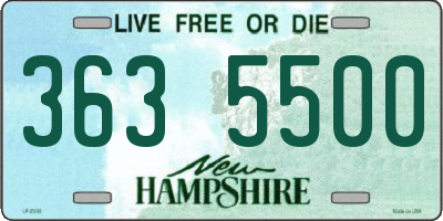 NH license plate 3635500
