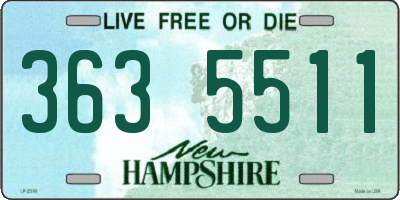 NH license plate 3635511