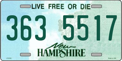 NH license plate 3635517