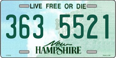 NH license plate 3635521
