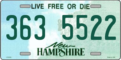 NH license plate 3635522