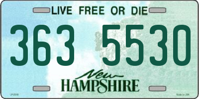 NH license plate 3635530
