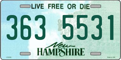 NH license plate 3635531