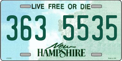 NH license plate 3635535