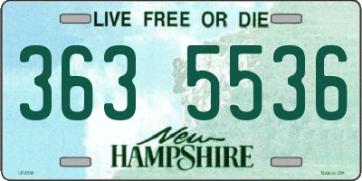 NH license plate 3635536