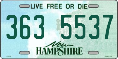 NH license plate 3635537