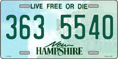 NH license plate 3635540