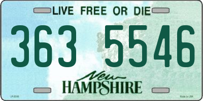 NH license plate 3635546