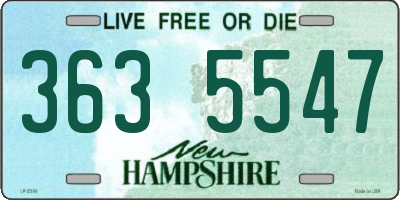 NH license plate 3635547
