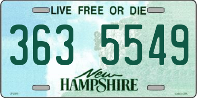 NH license plate 3635549