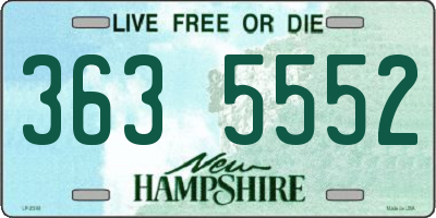 NH license plate 3635552