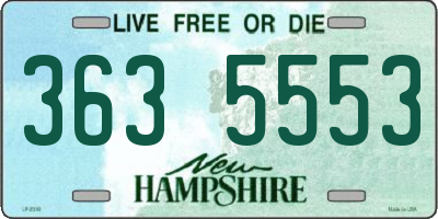 NH license plate 3635553