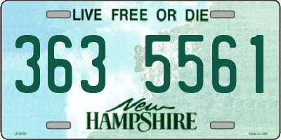 NH license plate 3635561