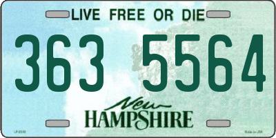 NH license plate 3635564