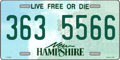 NH license plate 3635566