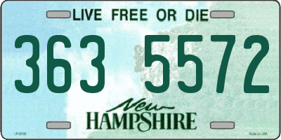 NH license plate 3635572
